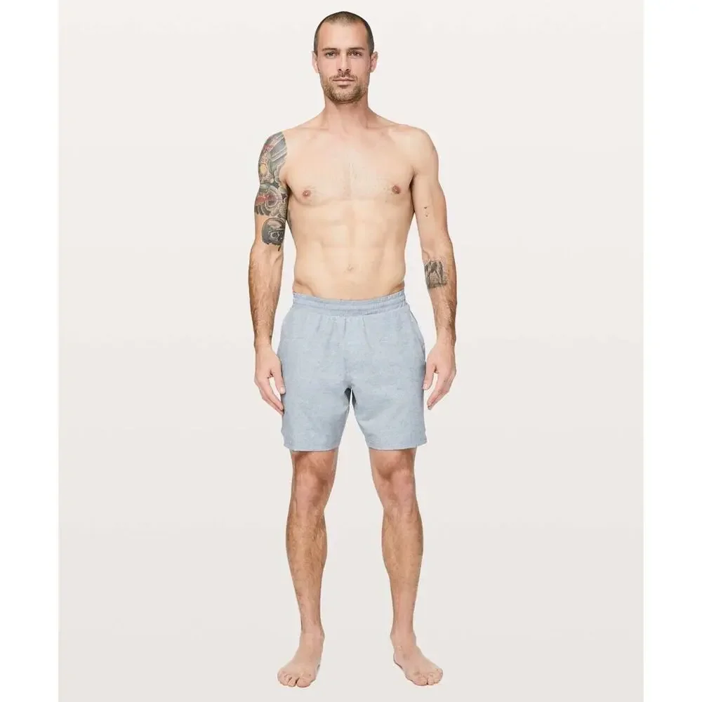 Lululemon‎ Beach Shorts Mens S Small Plum Channel Cross Swim Brief Lined Stretch
